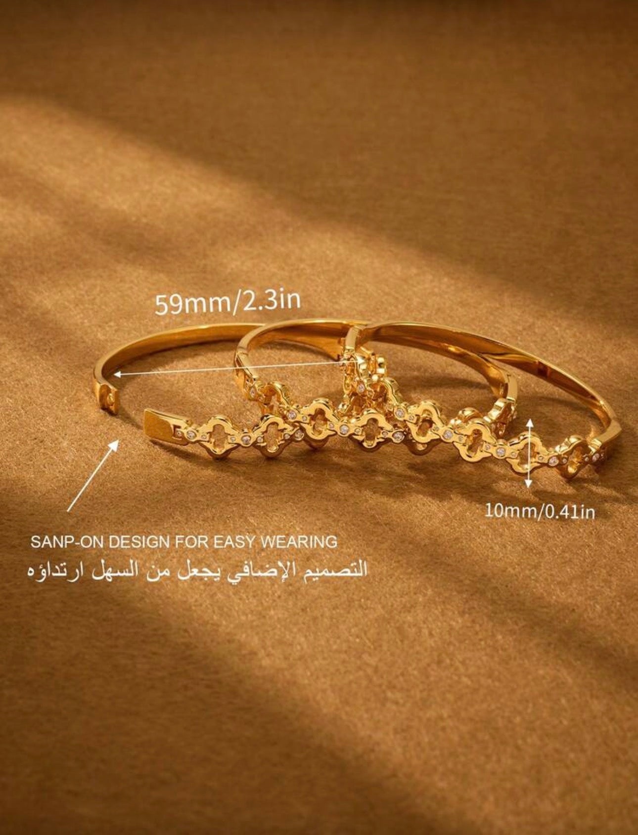 18K gold stainless steel bracelet waterproof 