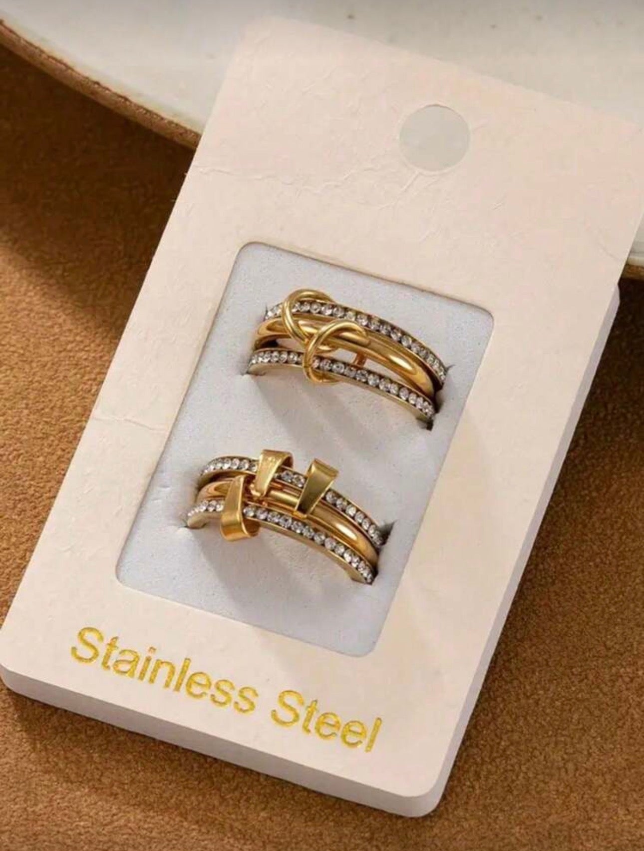 18 K gold stainless steel￼ ring