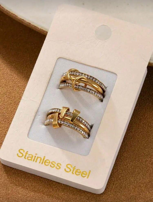 18 K gold stainless steel￼ ring