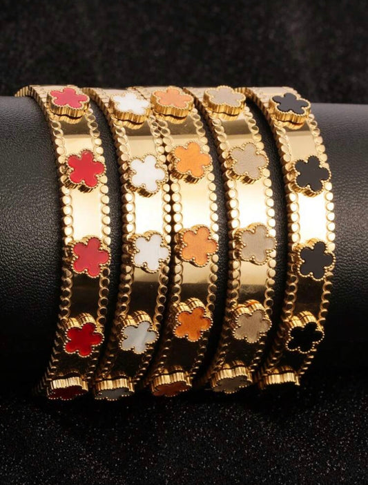 18 K gold bracelet stainless steel
