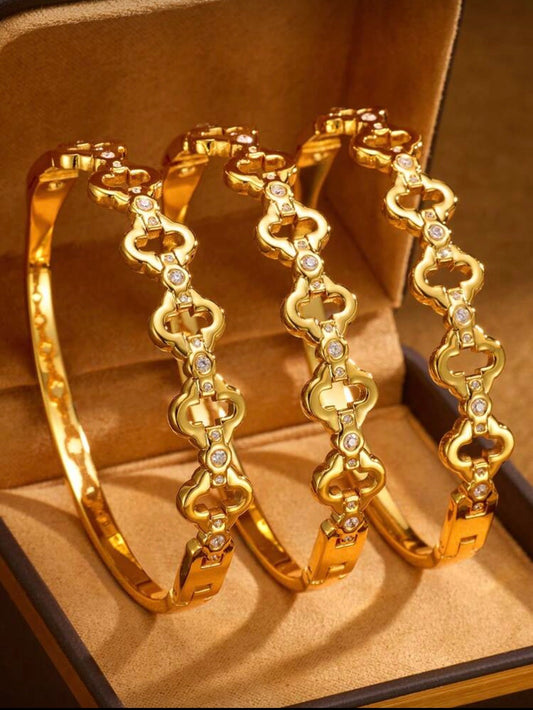 18K gold stainless steel bracelet waterproof ￼