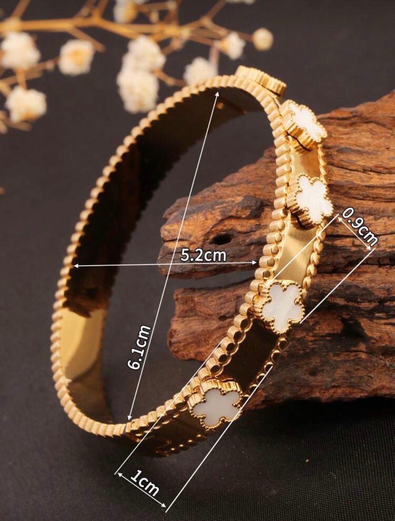 18 K gold bracelet stainless steel