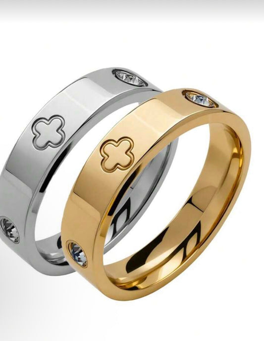 12 pieces stainless steel color, gold, and silver waterproof ring