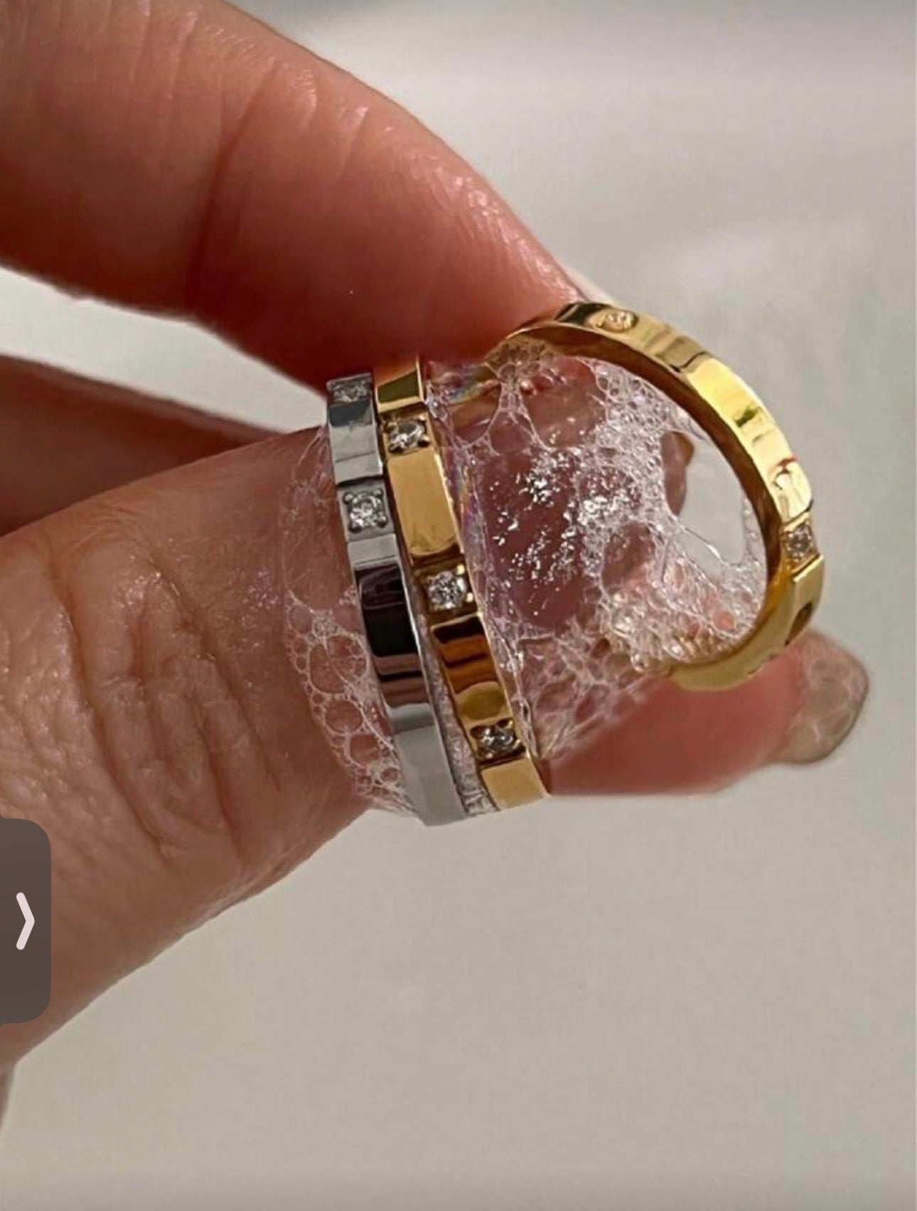 12 pieces stainless steel color, gold, and silver waterproof ring