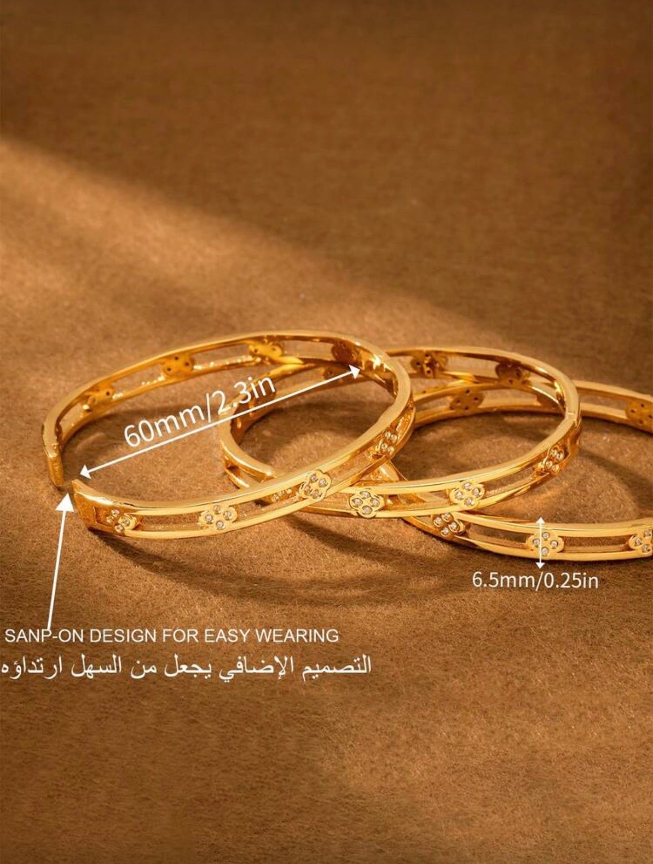 Stainless steel 18k Gold plated waterproof