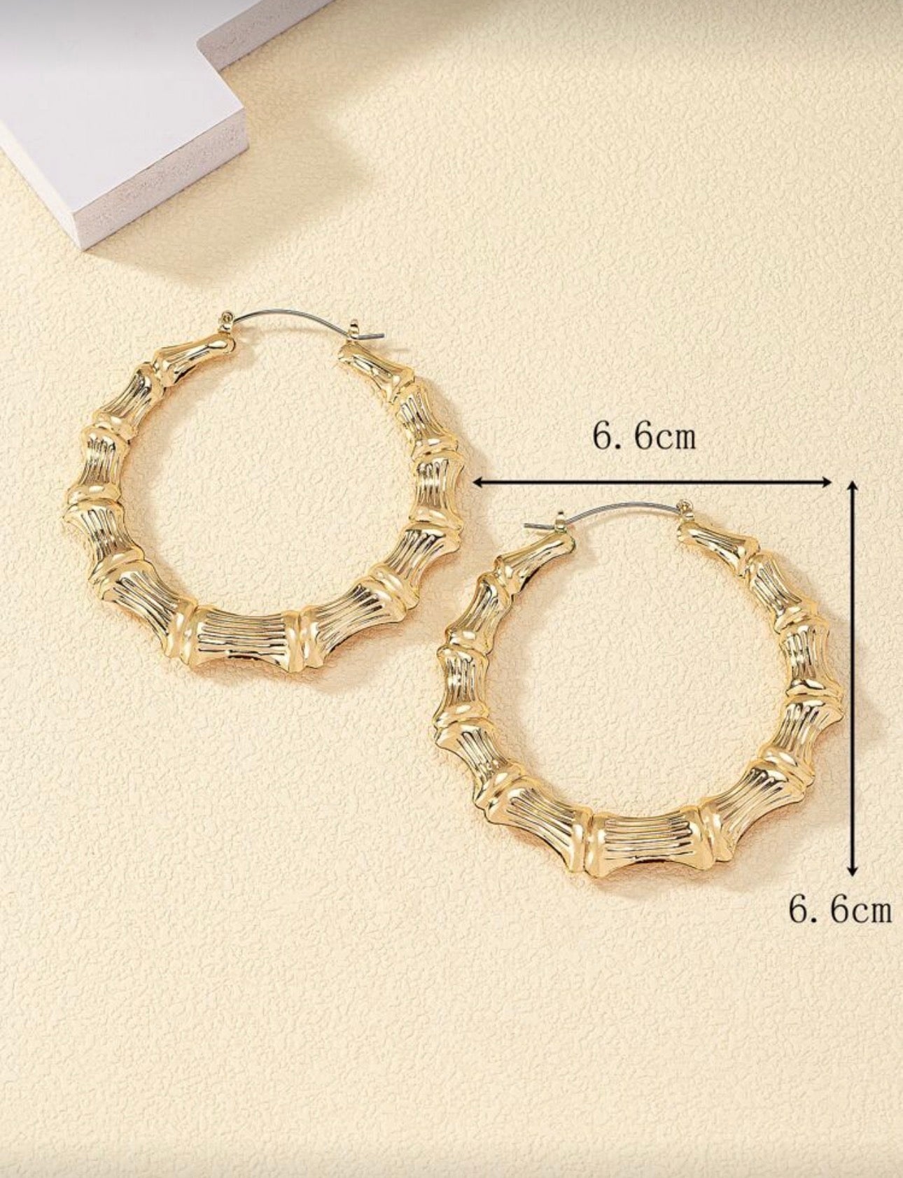 12 pieces Pendant earring, stainless steel gold color ￼